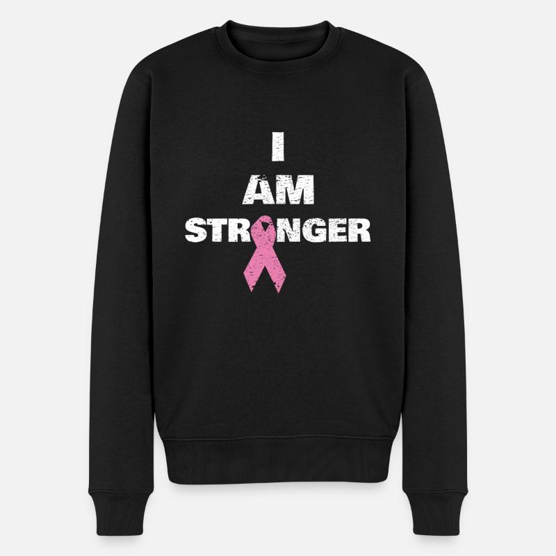 Ich Bin Stärker - Männer Premium Bio Pullover - Schwarz