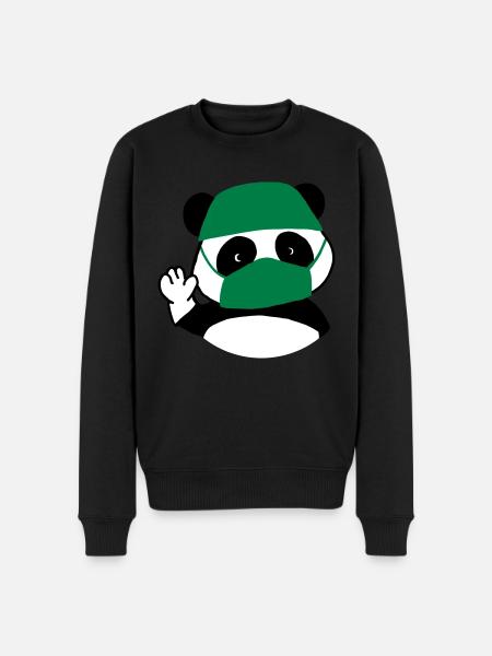 Panda surgeon operating room - Men's Premium Organic Jumper - black