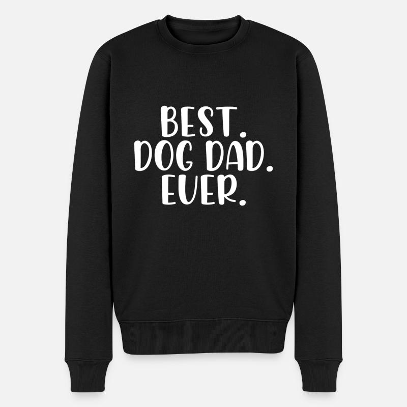 Best dog dad ever - Männer Premium Bio Pullover - Schwarz