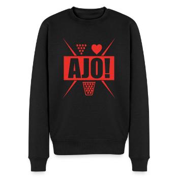 Ajo Pfälzer Weinfest Riesling - Männer Premium Bio Pullover - Schwarz - Vorne - Nico (187cm)