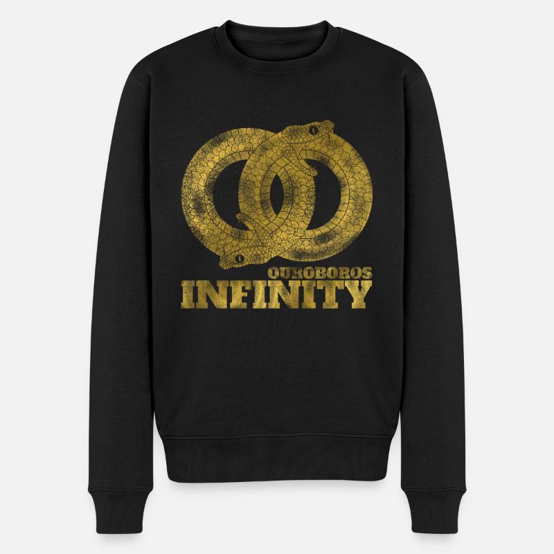 OUROBOROS "INFINITY" - Männer Premium Bio Pullover - Schwarz