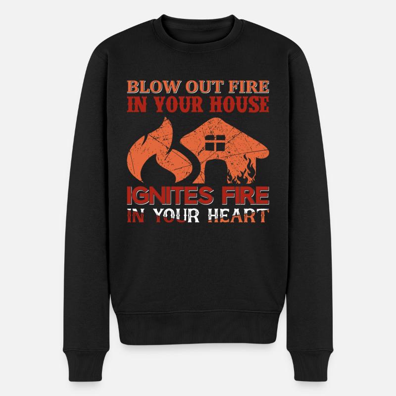 Soufflez le feu dans votre - Pull Premium bio Homme - noir