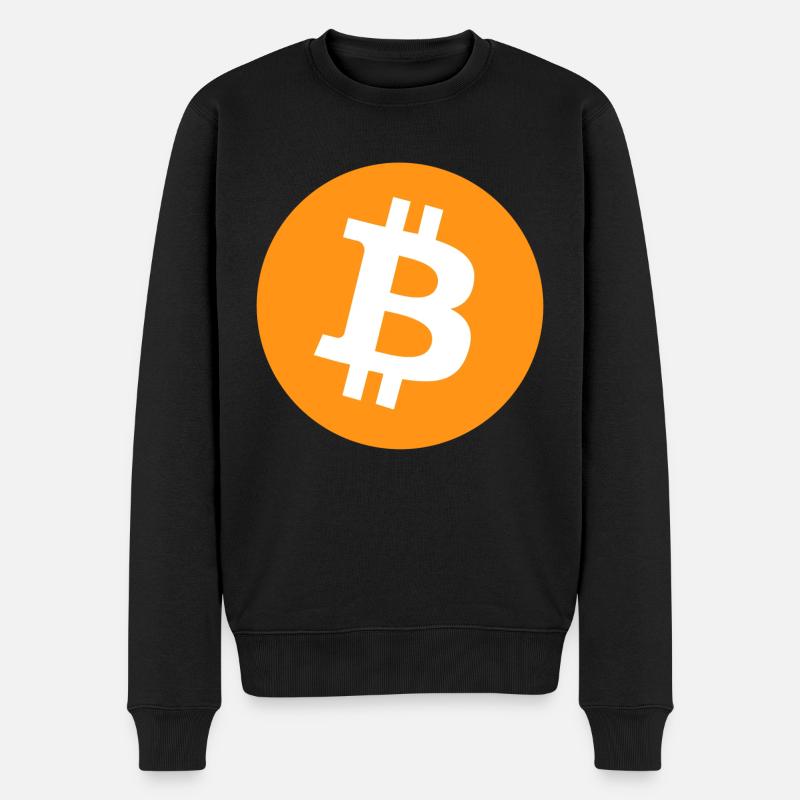 Bitcoin - Männer Premium Bio Pullover - Schwarz