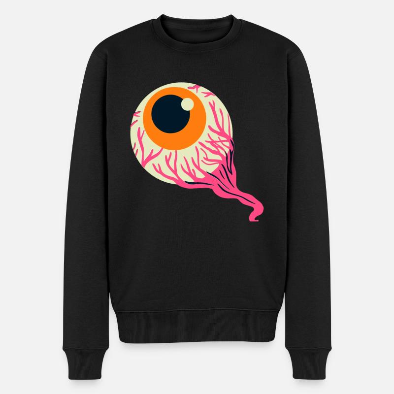 Auge - Männer Premium Bio Pullover - Schwarz