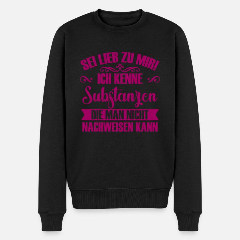Substanzen Apotheke Geschenk Apotheker - Männer Premium Bio Pullover - Schwarz