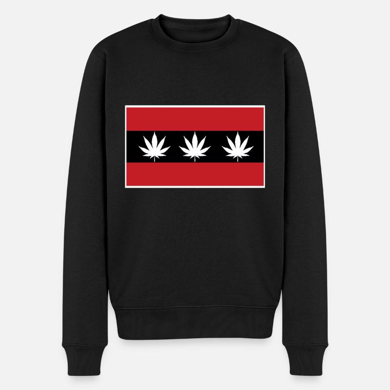 Weed | Marihuana | Cannabis - Männer Premium Bio Pullover - Schwarz