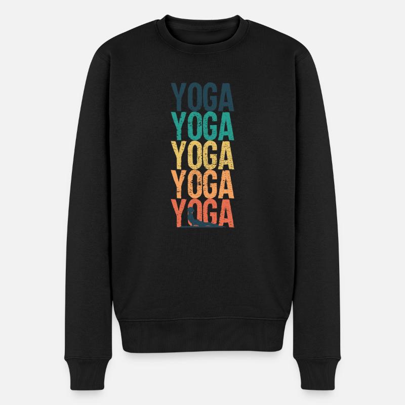 YOGA YOGA YOGA - Männer Premium Bio Pullover - Schwarz