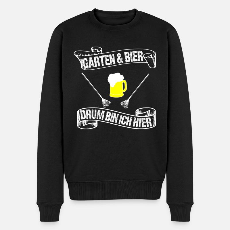 Garten - Männer Premium Bio Pullover - Schwarz