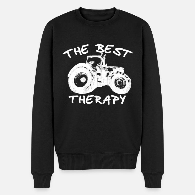 Traktor - Männer Premium Bio Pullover - Schwarz