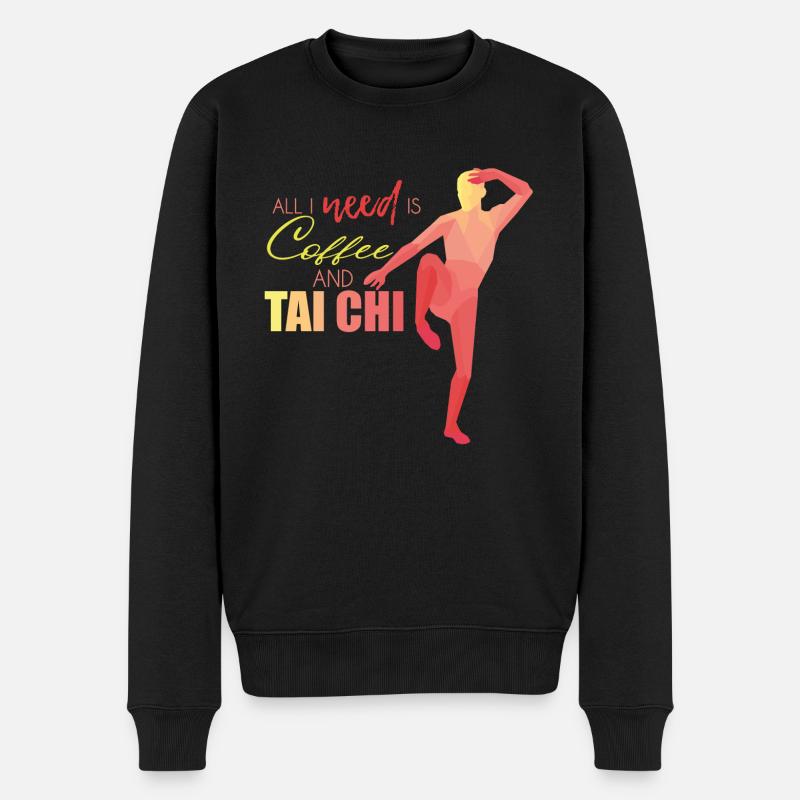 Tai Chi - Männer Premium Bio Pullover - Schwarz
