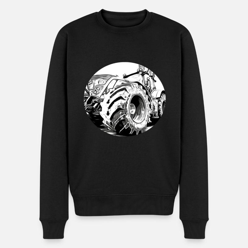 Traktor - Männer Premium Bio Pullover - Schwarz