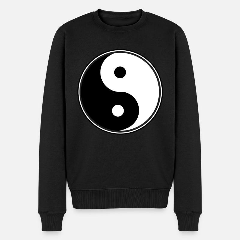 yin yang (yin yang) - Pull Premium bio Homme - noir