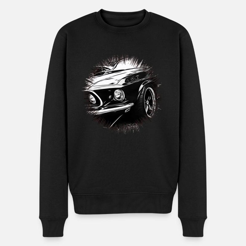 Auto - Männer Premium Bio Pullover - Schwarz