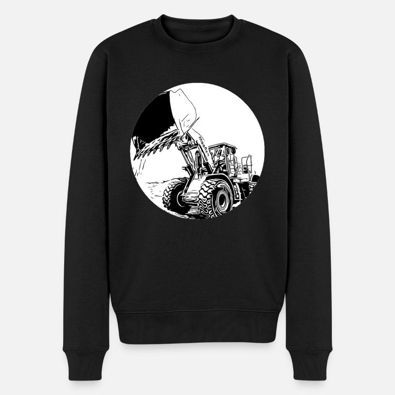 Radlader - Männer Premium Bio Pullover - Schwarz