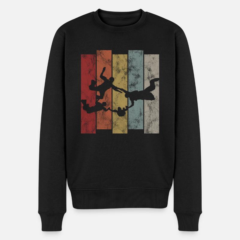 Fallschirmspringer Fallschirm Fallschirmspringen - Männer Premium Bio Pullover - Schwarz
