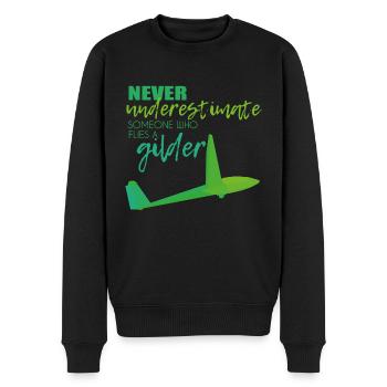 Gliding gliders - Men's Premium Organic Jumper - black - Front - Nico (187cm)