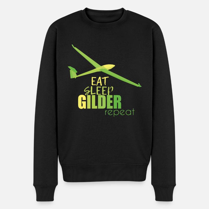 Segelfliegen Segelflieger - Männer Premium Bio Pullover - Schwarz