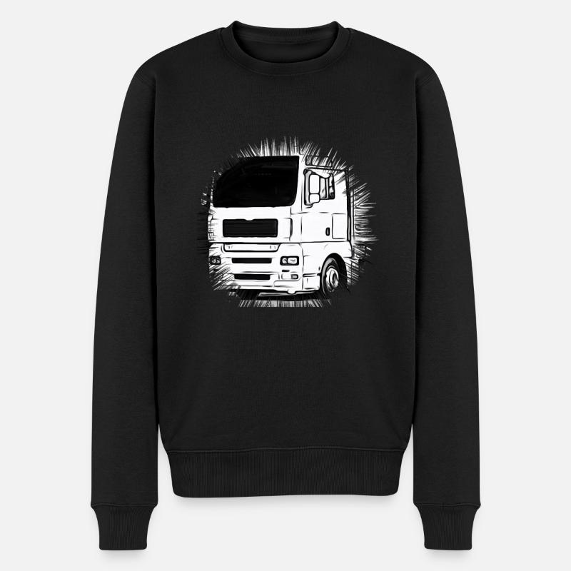Lastwagen - Männer Premium Bio Pullover - Schwarz