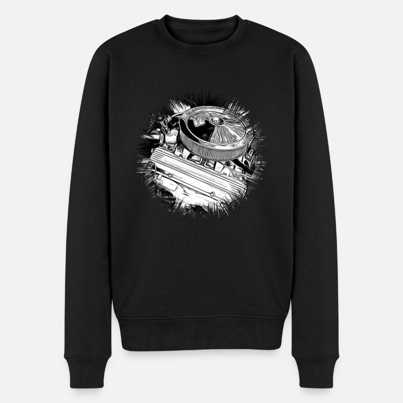 Auto - Männer Premium Bio Pullover - Schwarz