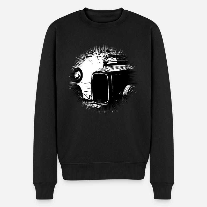 Auto - Männer Premium Bio Pullover - Schwarz