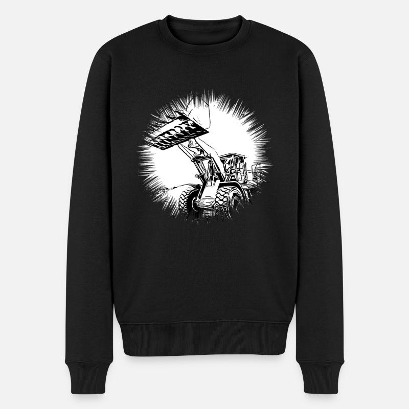 Radlader - Männer Premium Bio Pullover - Schwarz