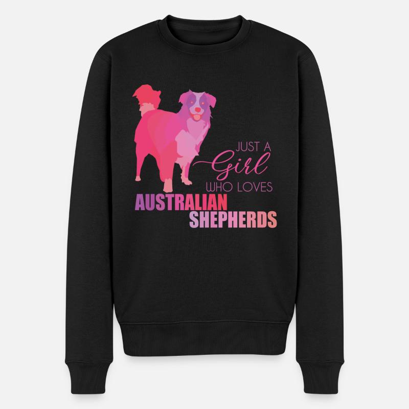 Australian Shepherd - Männer Premium Bio Pullover - Schwarz