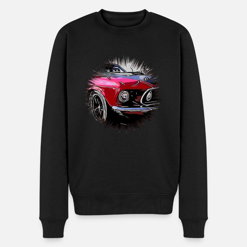 Auto - Männer Premium Bio Pullover - Schwarz
