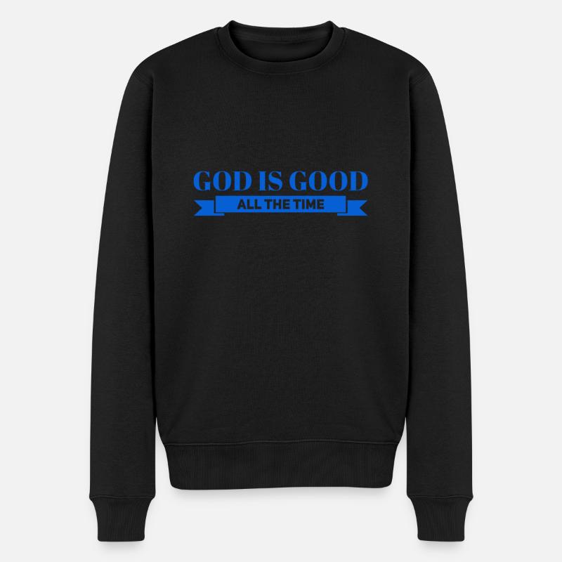 ich liebe Gott - Männer Premium Bio Pullover - Schwarz