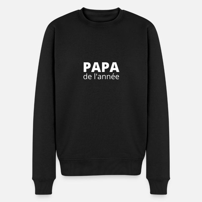 PAPA de l'année !! - Pull Premium bio Homme - noir