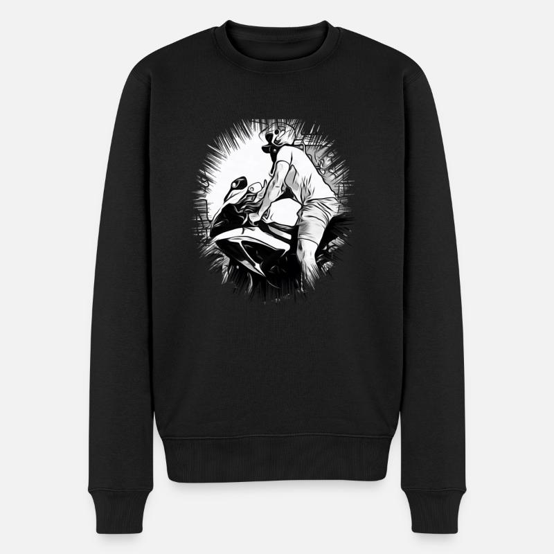 Motorrad - Männer Premium Bio Pullover - Schwarz