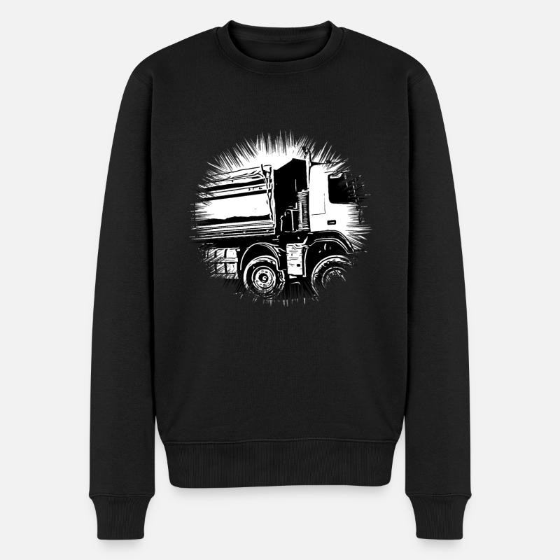 Lastwagen - Männer Premium Bio Pullover - Schwarz