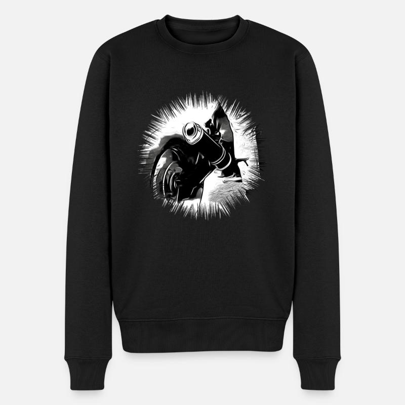 Motorrad - Männer Premium Bio Pullover - Schwarz