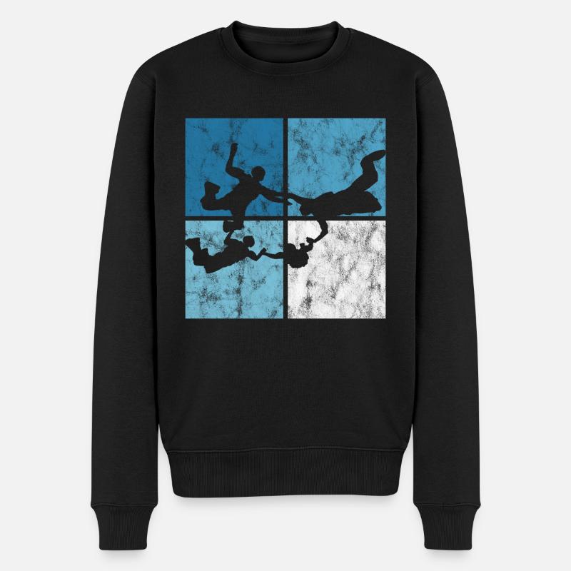 Fallschirmspringer Fallschirm Fallschirmspringen - Männer Premium Bio Pullover - Schwarz