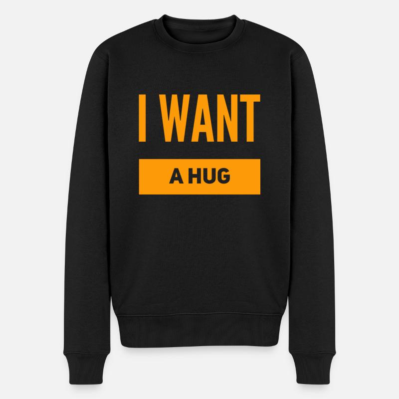 lass uns kuscheln - Männer Premium Bio Pullover - Schwarz