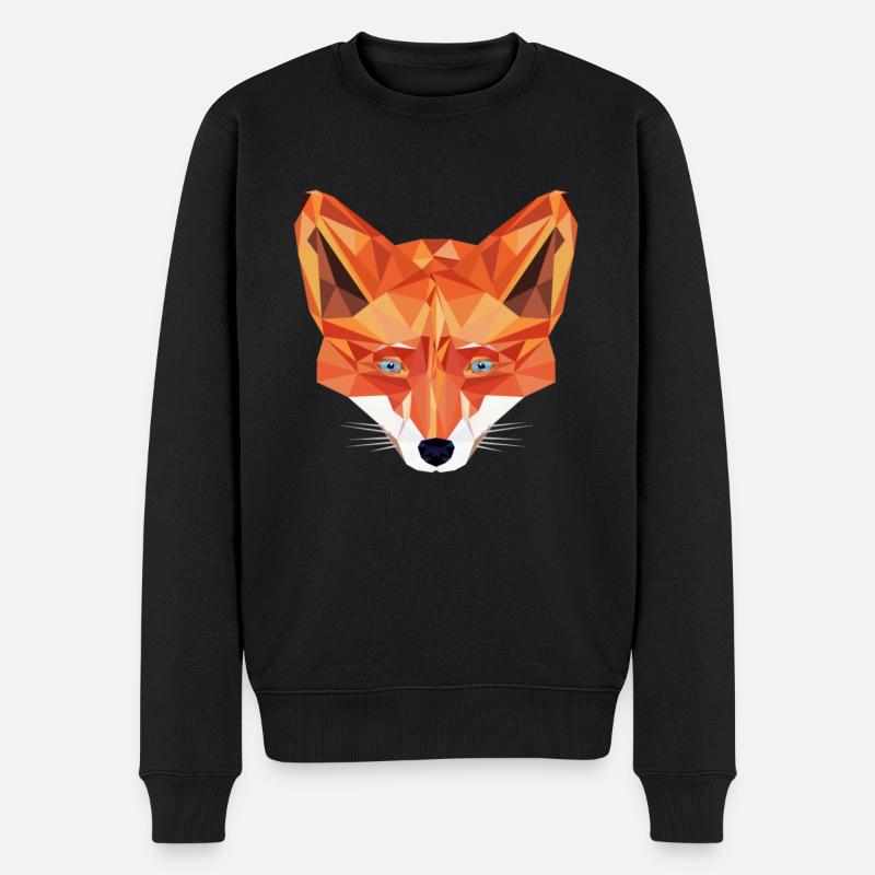 Renard animal Abstrait - Pull Premium bio Homme - noir