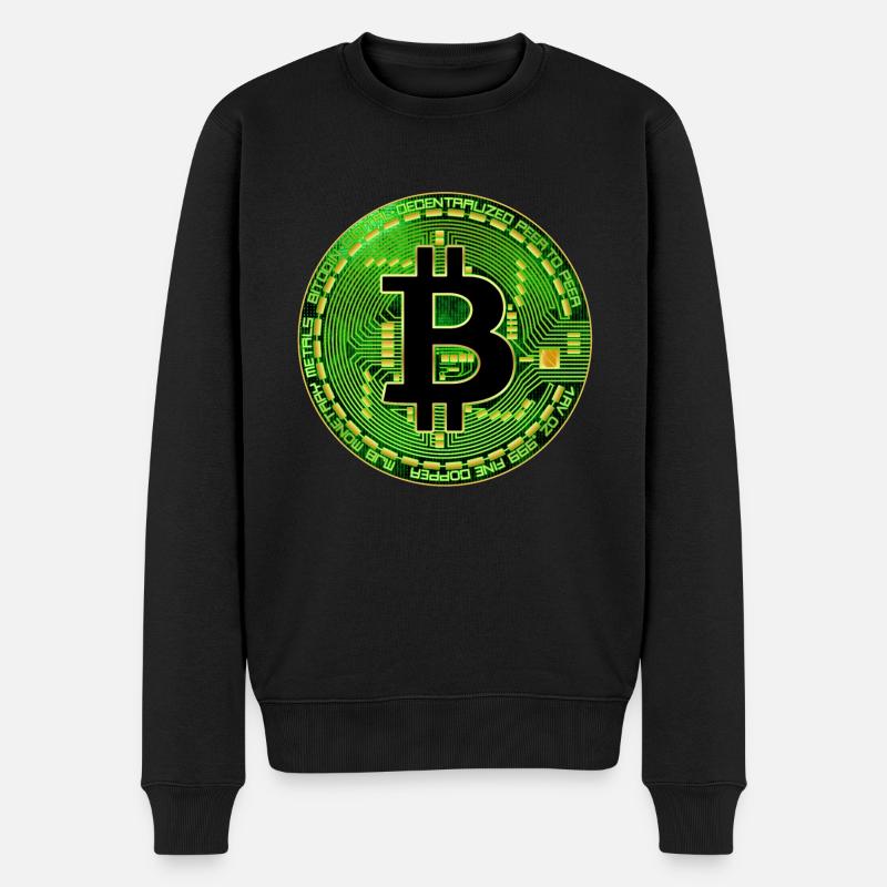 Bitcoin - Pull Premium bio Homme - noir