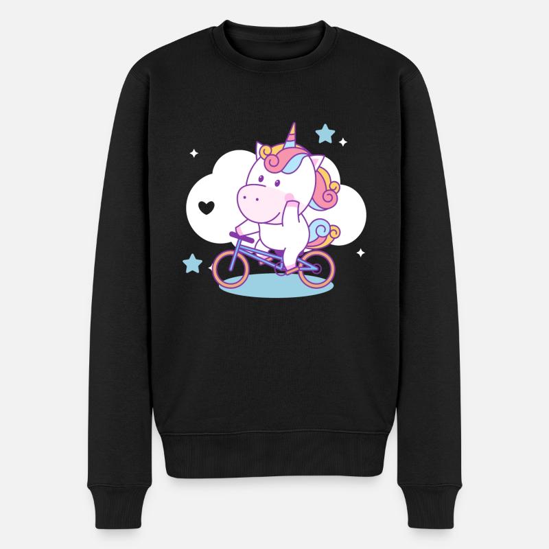 Vélo d’équitation de licorne - Pull Premium bio Homme - noir