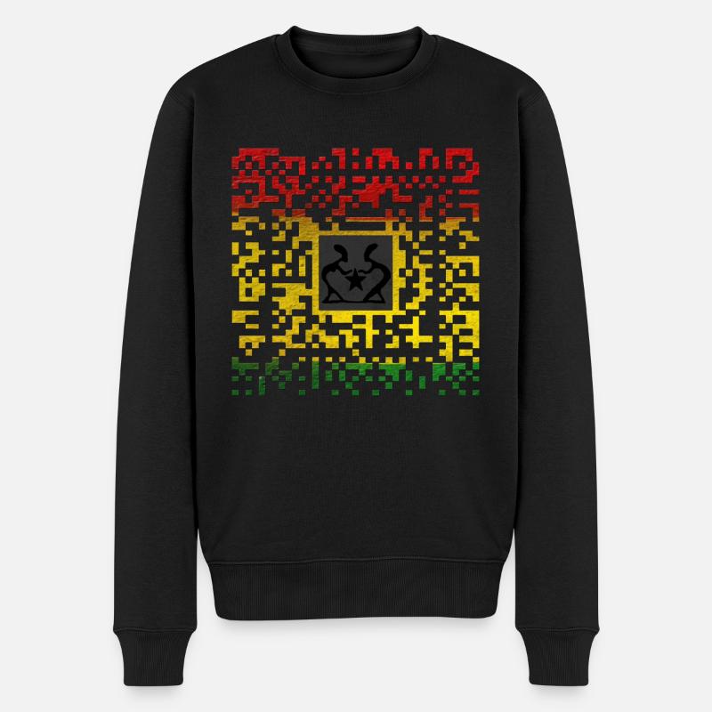 Reggae Code - Männer Premium Bio Pullover - Schwarz