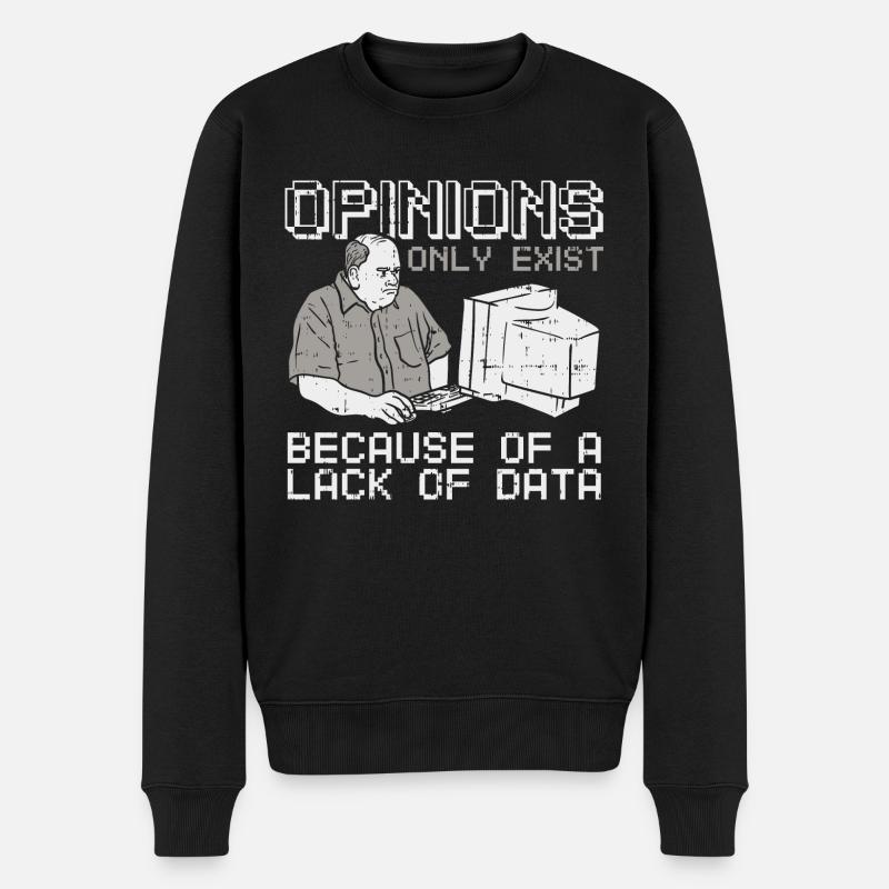 Lustiges Data-Science-Zitat für Daten - Männer Premium Bio Pullover - Schwarz