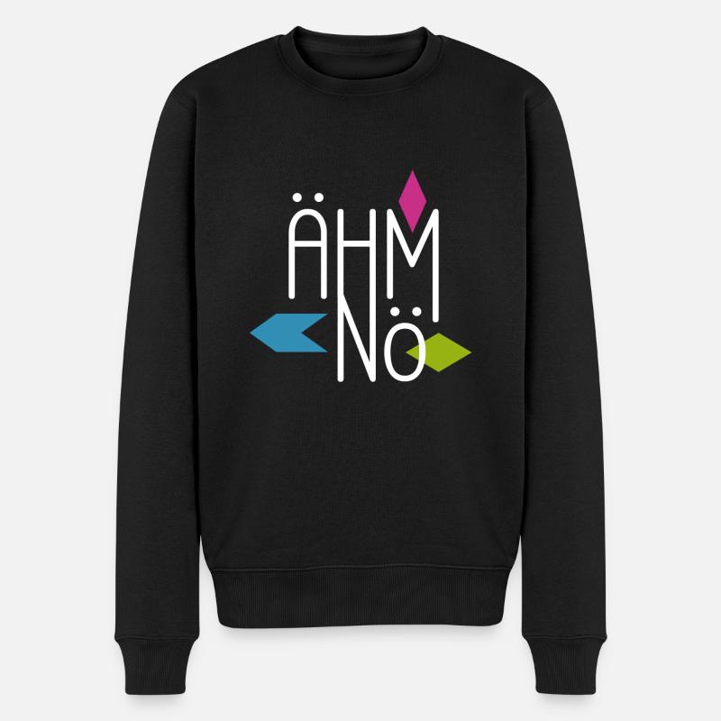 Ähm Nö - Männer Premium Bio Pullover - Schwarz