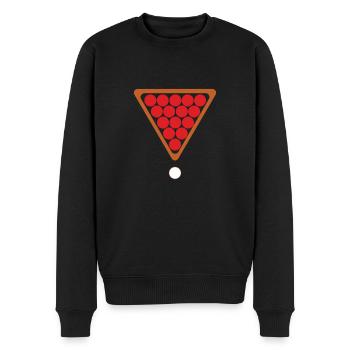 Snooker-Kugeln und Queue-Kugel Snooker Liebhaber - Männer Premium Bio Pullover - Schwarz - Vorne - Nico (187cm)