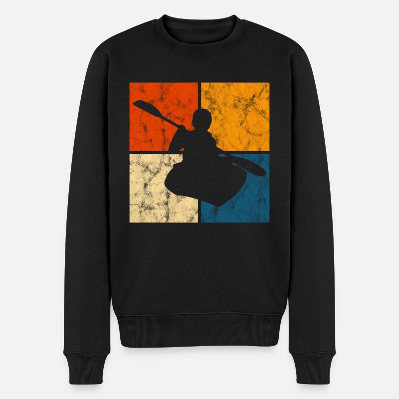 Ramer Retro Pagaie Paddel Kayak Kayak canoë - Pull Premium bio Homme - noir