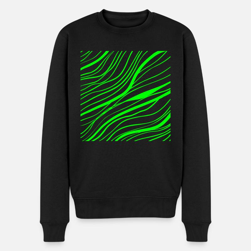 modèle de ligne de jungle - Pull Premium bio Homme - noir