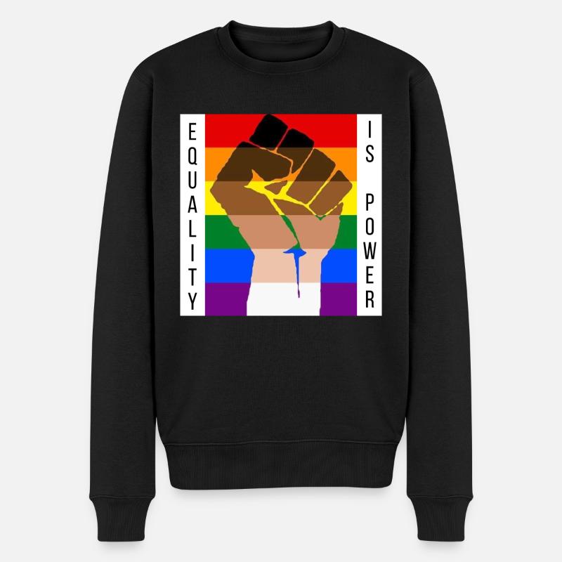 Gleichstellung LGBT BLM - Männer Premium Bio Pullover - Schwarz
