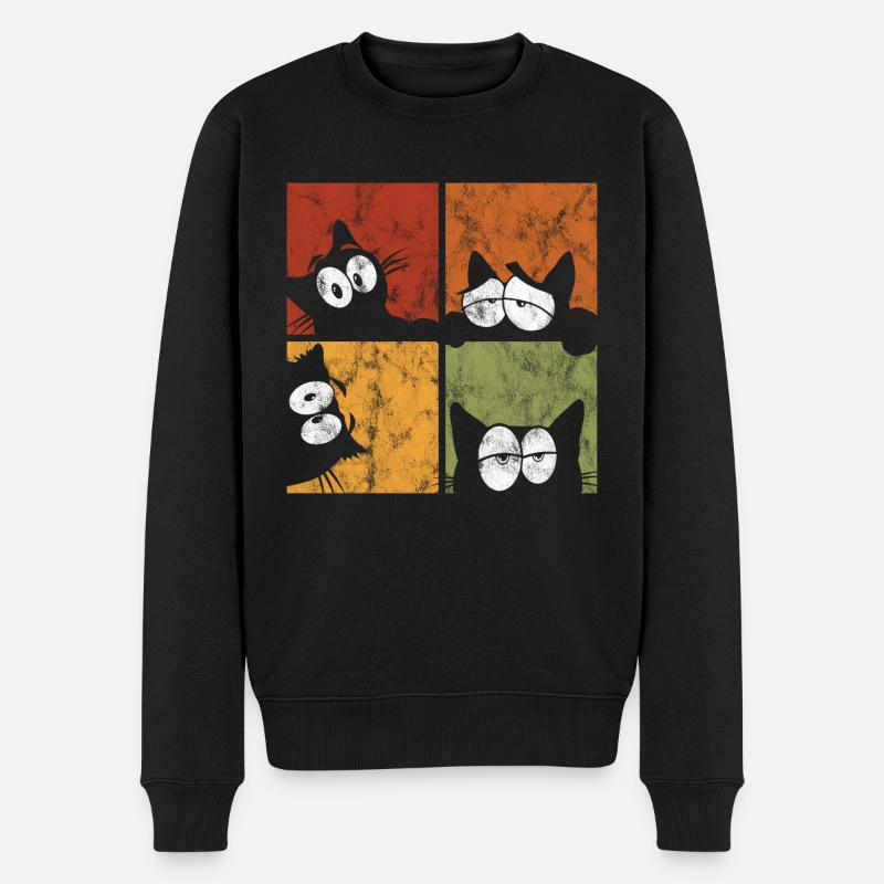 Chat chat chat de chat - Pull Premium bio Homme - noir