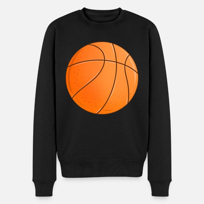 Basketball Ball - Männer Premium Bio Pullover - Schwarz