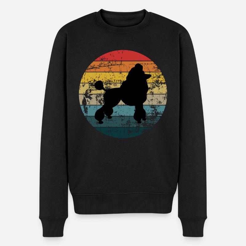 Pudel - Männer Premium Bio Pullover - Schwarz