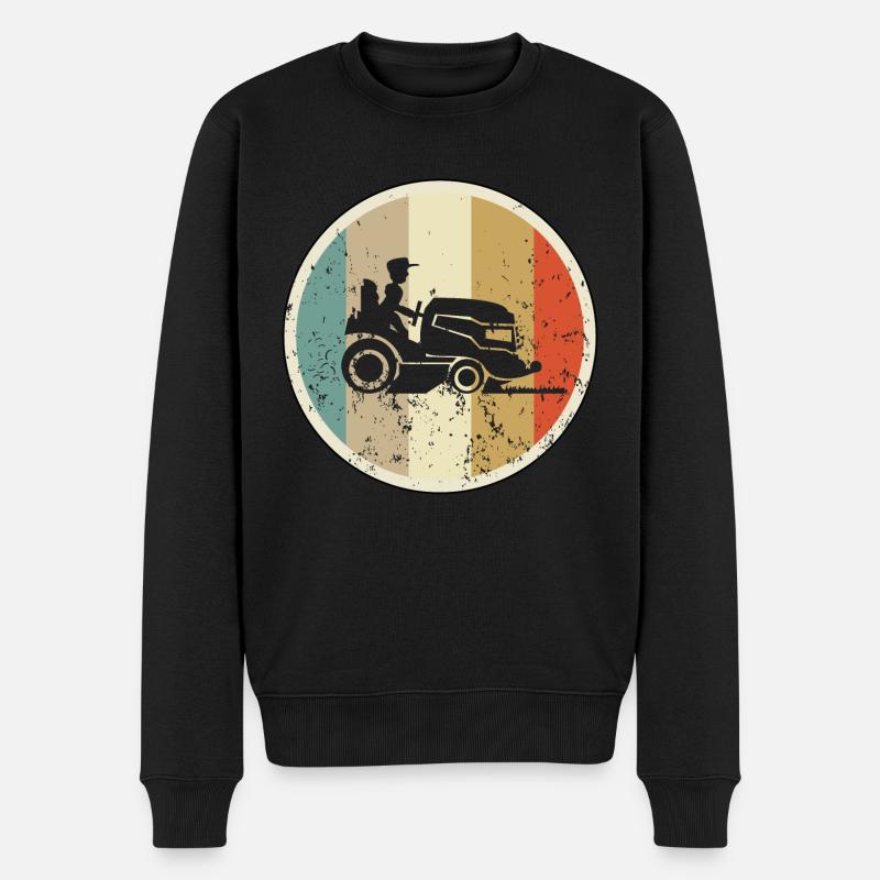 Rasenmähen Mähen Rasentraktor Rasenmäher - Männer Premium Bio Pullover - Schwarz