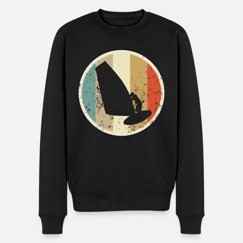 Windsurfen Windsurfer - Männer Premium Bio Pullover - Schwarz