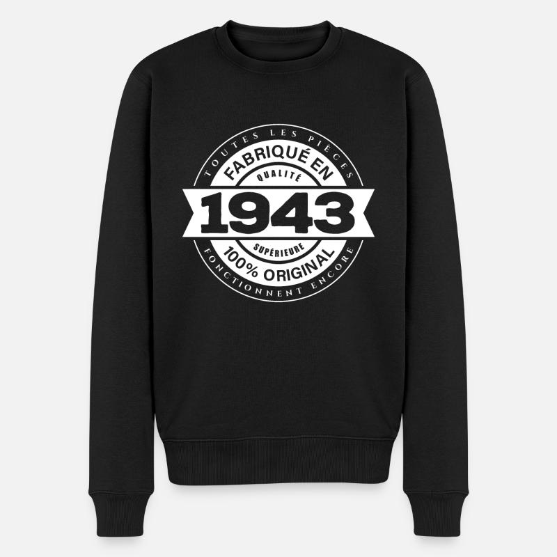 FABRIQUÉ EN 1943 - Pull Premium bio Homme - noir